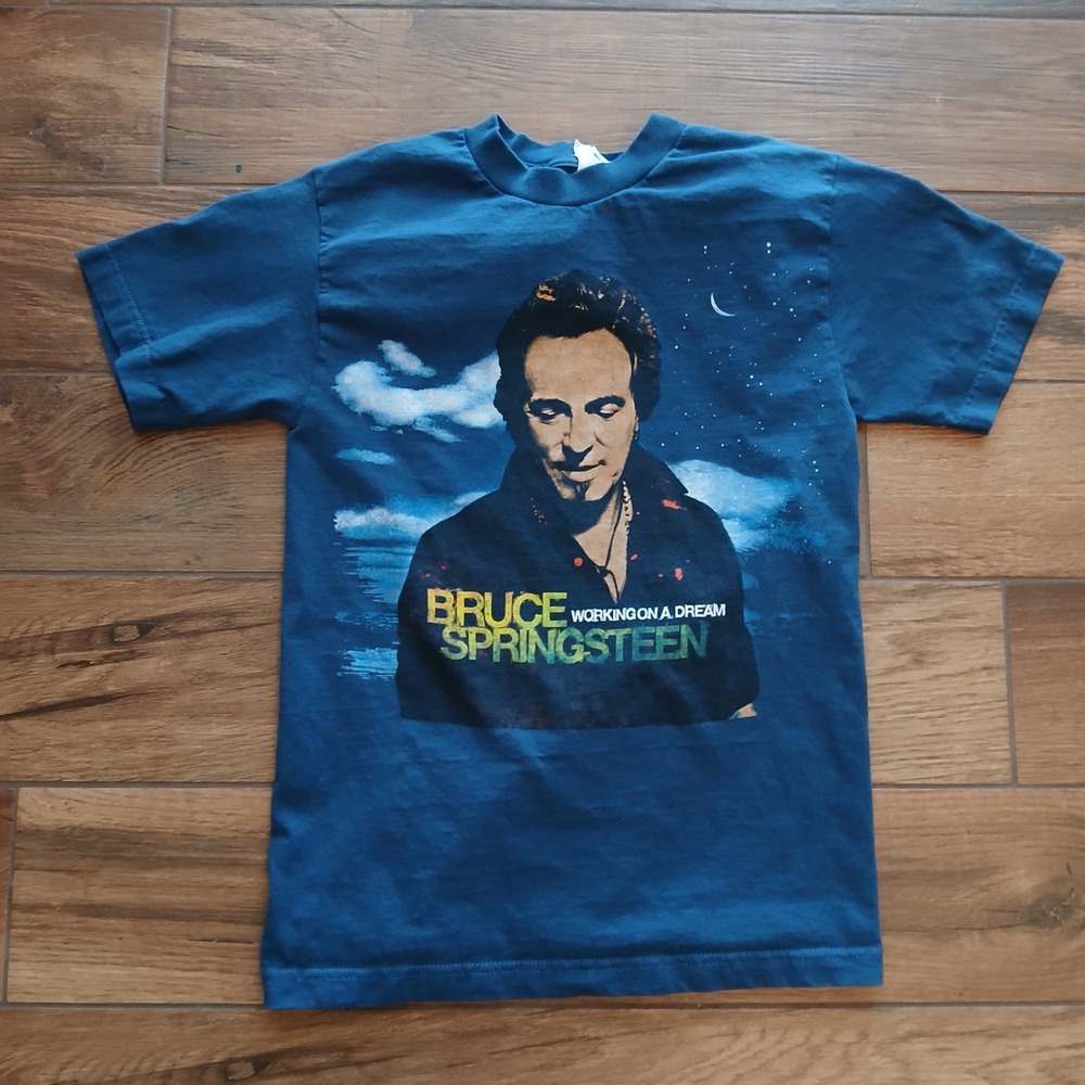 Bruce Springsteen Shirt Men Small Blue‎ AAA Alstyle Working On A Dream 2009 Tour